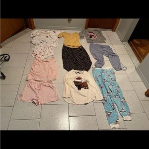 Girls 14 piece sleep bundle &adidas dress tank